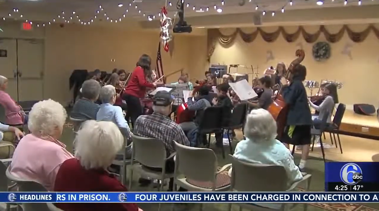 Cold Stone Elementary Orchestra performs for residents at WEL Doylestown