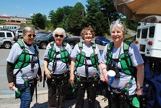 seniors going ziplining
