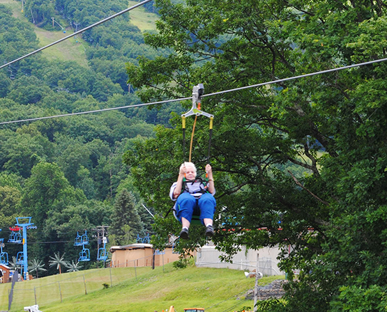 senior ziplining