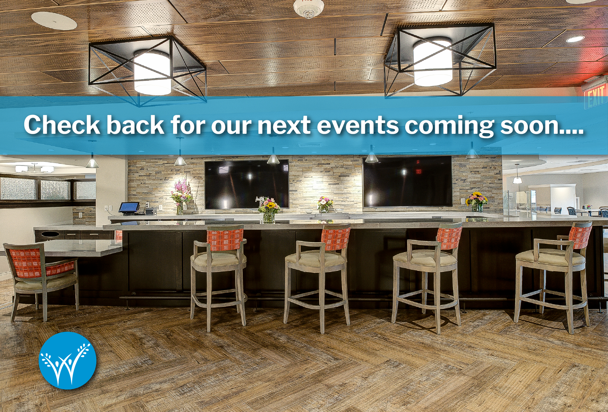 WEL Doylestown bar/Pub with text saying to check back for new events coming soon