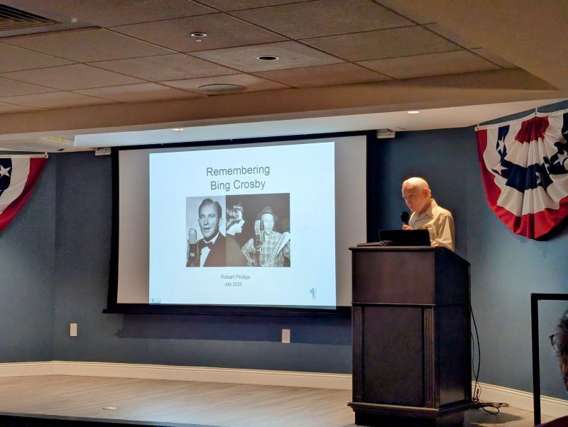 WEL Doylestown resident presents to the community about his time with Bing Crosby