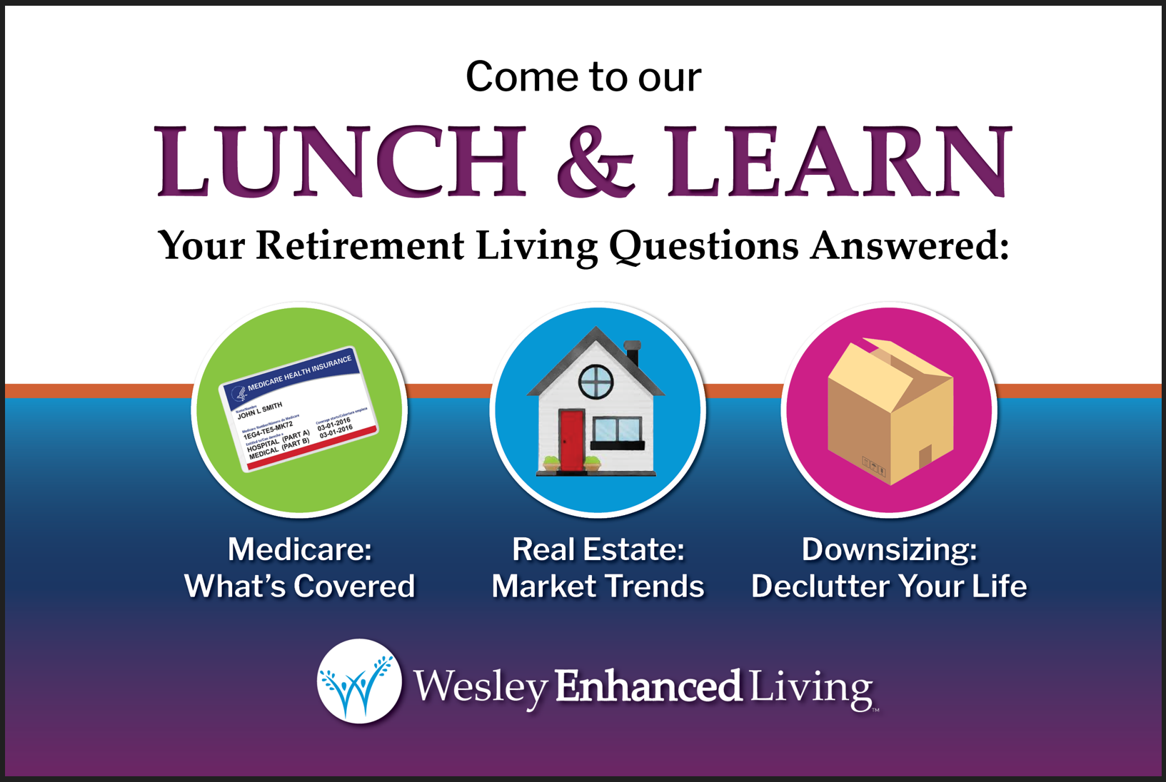 Senior Retirement Living Lunch & Learn at WEL Pennypack Park & Stapeley invite