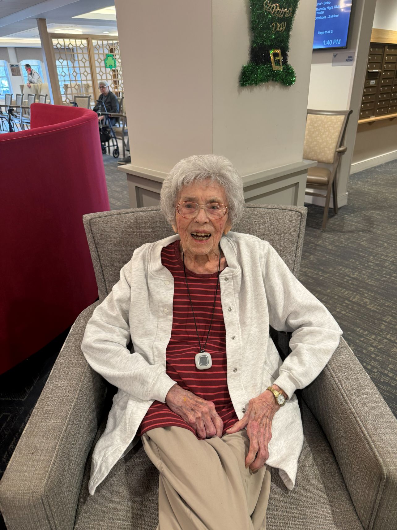 Senior Personal Care Resident, Dotty Nagle, at WEL Upper Moreland