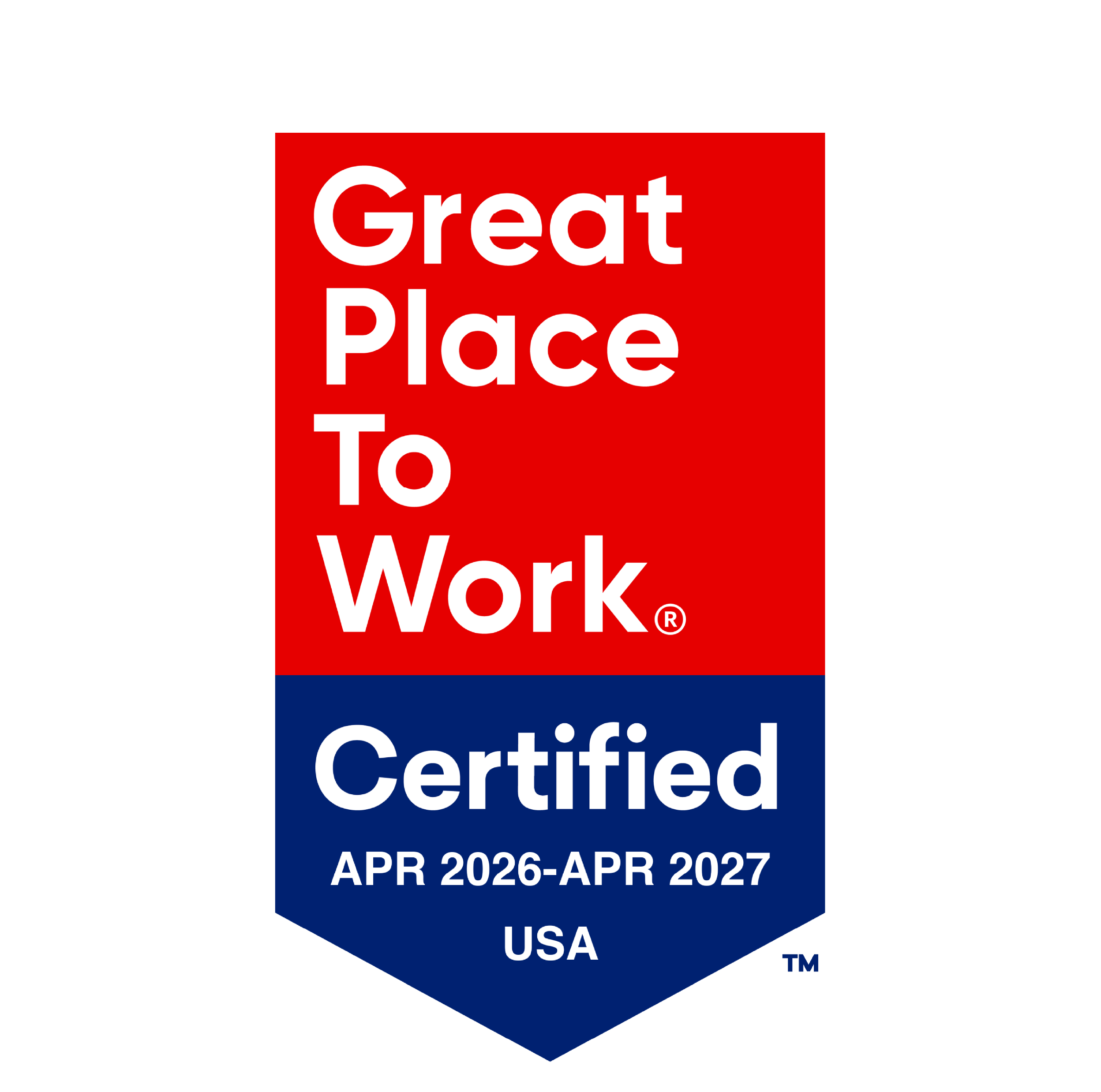2026 Great Place to Work Certification Banner