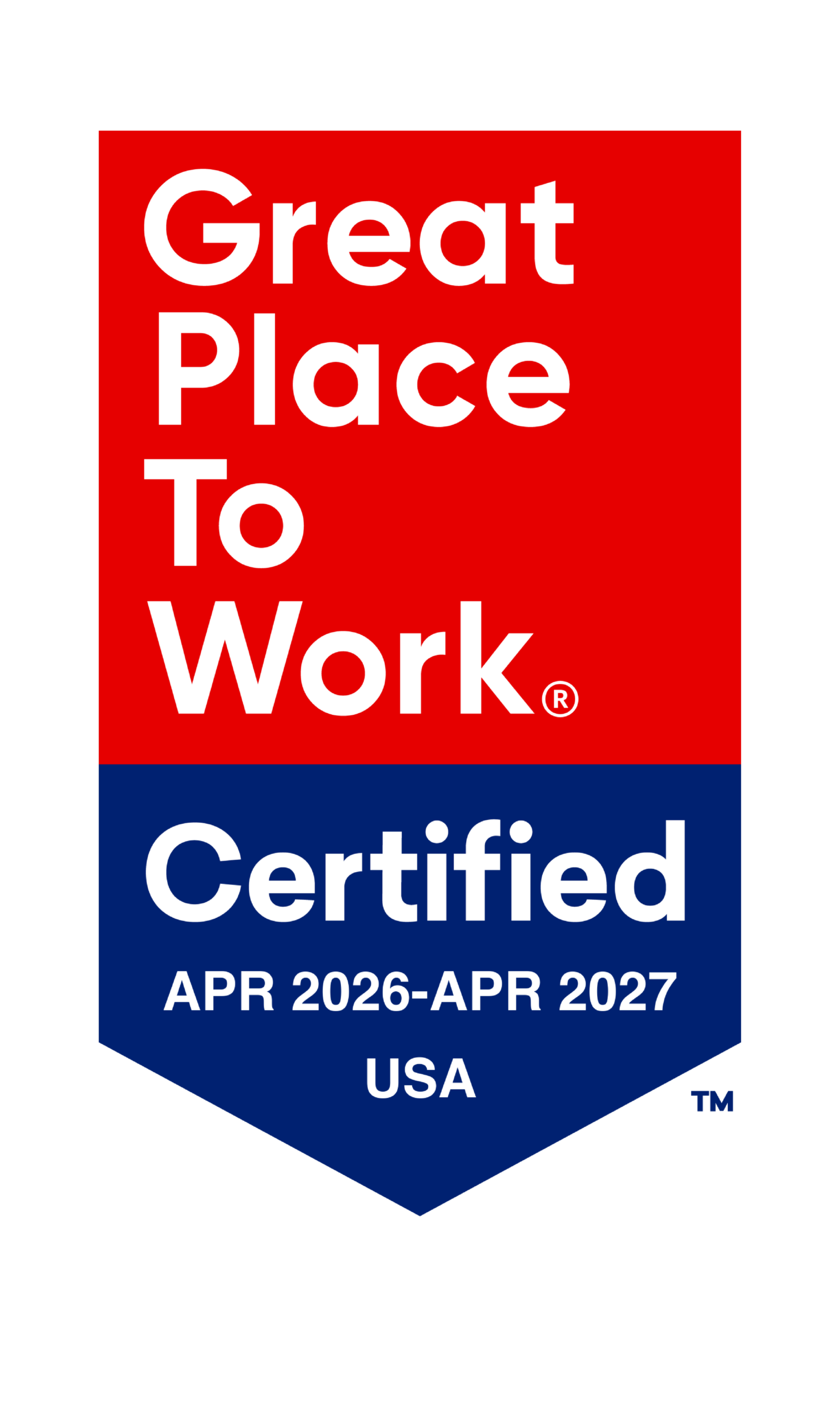 2026 Great Place to Work Certification Banner